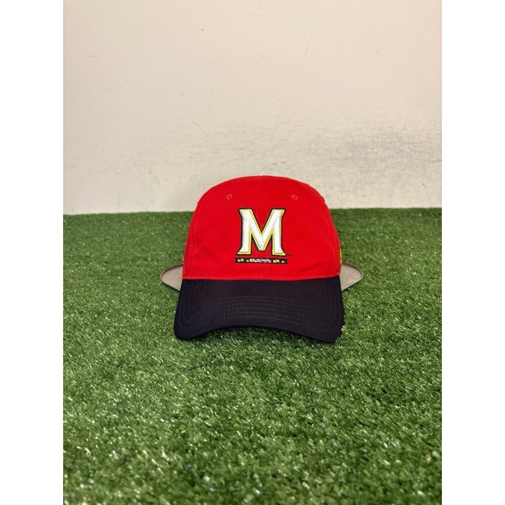 Maryland Terrapins hat cap strap back red black under armour lightweight mens
